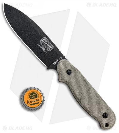 ESEE Laser Strike Knife Fixed Survival Blade W/ Fire Starter (5" Black) LS-P - Image 4