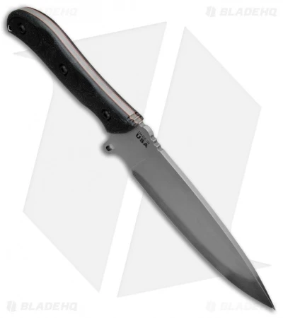 TOPS Knives Silent Hero Fixed Blade Knife Black Smooth Micarta (6.5" Gray) - Image 2