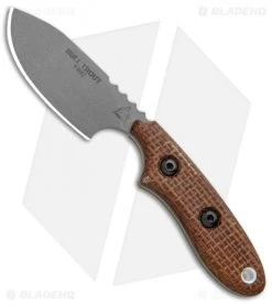 TOPS Knives Bull Trout Fixed Blade Knife Burlap Micarta (2.75" Tumbled) BLTT-01
