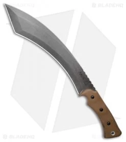 TOPS Knives A-Klub Fixed Blade Knife Green Micarta (12" Acid Stonewash)