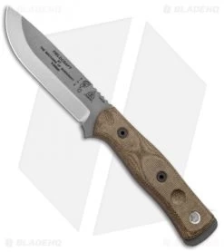 TOPS Knives BOB Fieldcraft Knife Green Canvas Micarta (4.625" Gray)