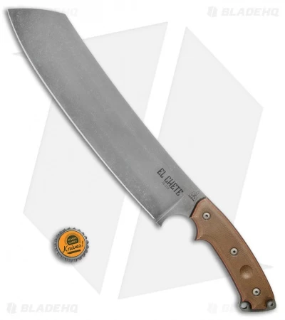TOPS Knives El Chete Fixed Blade Chopper Knife W/ Clip (12" Acid SW) ELCH - Image 4
