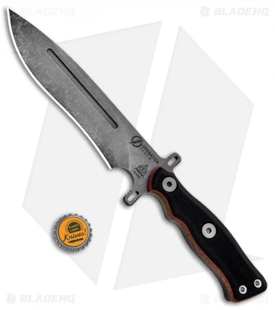 TOPS Knives Operator 7 Fixed Blade Knife Black G-10 (7.25" Acid Rain) - Image 4