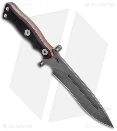 TOPS Knives Operator 7 Fixed Blade Knife Black G-10 (7.25" Acid Rain) - Image 2