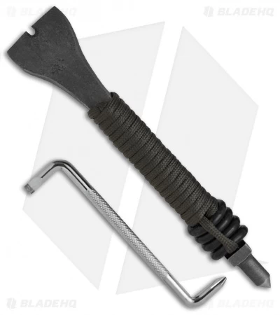 TOPS Knives PRY Knife Fixed Blade Knife & Pry-Probe-Punch Tool (5.7" Black Serr) - Image 2