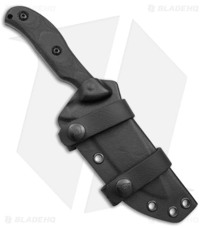 TOPS Knives Silent Hero 4 Fixed Blade Knife Black Smooth Micarta (4.25" Black) - Image 3