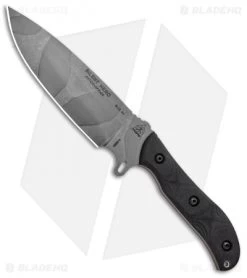 TOPS Knives Silent Hero Fixed Blade Knife Black Smooth Micarta (6.5" Camo)
