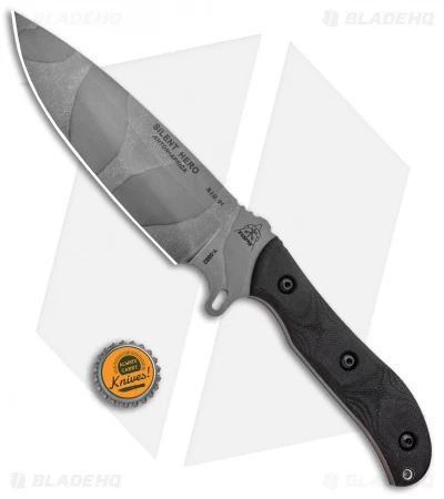 TOPS Knives Silent Hero Fixed Blade Knife Black Smooth Micarta (6.5" Camo) - Image 4