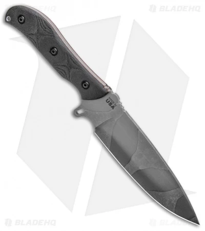 TOPS Knives Silent Hero Fixed Blade Knife Black Smooth Micarta (6.5" Camo) - Image 2