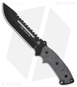 TOPS Knives Steel Eagle 107C Knife (7" Black Plain)