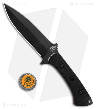 TOPS Knives Szabo Express D/E Fixed Blade Knife Black G-10 (5.6" Black) - Image 4