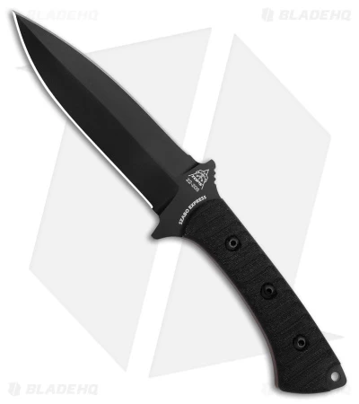 TOPS Knives Szabo Express D/E Fixed Blade Knife Black G-10 (5.6" Black)