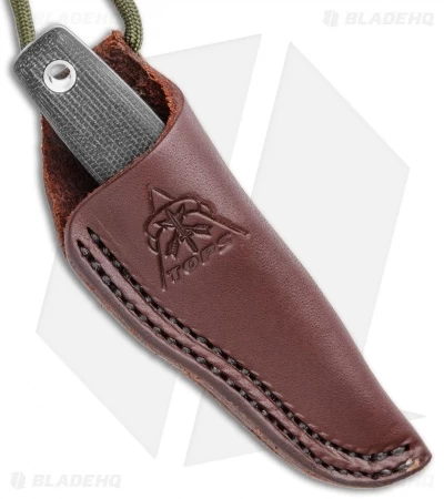 TOPS Knives TOPS Mini Tanimboca Puukko Fixed Blade Neck Knife Micarta (1.625" Gray) - Image 3