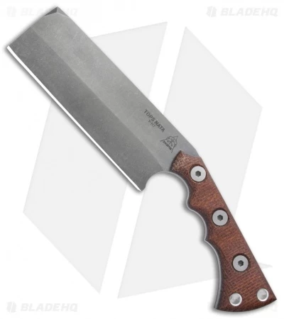 TOPS Knives Nata Fixed Blade Knife Natural Micarta (6.5" Acid Stonewash) TNAT-01