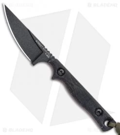 TOPS Knives Street Scalpel 2.0 Fixed Blade Knife Black Micarta (3.13" Black)