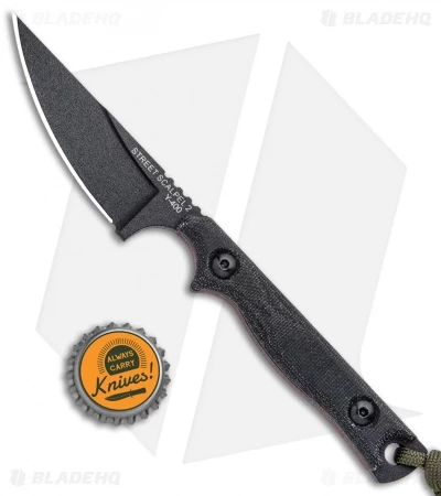 TOPS Knives Street Scalpel 2.0 Fixed Blade Knife Black Micarta (3.13" Black) - Image 4