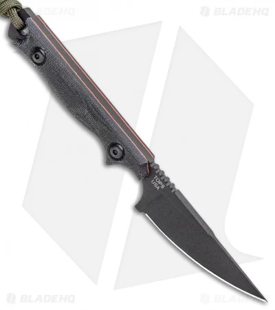 TOPS Knives Street Scalpel 2.0 Fixed Blade Knife Black Micarta (3.13" Black) - Image 2