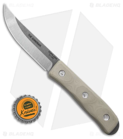 TOPS Knives Sonoran Fixed Blade Knife Tan G-10 (3.75" Gray) TSNRN-01 - Image 4