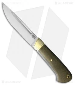 Bark River Ansgar Fixed Blade Knife Green Canvas Micarta (4.75" Satin)