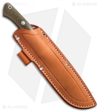 Bark River Knives Aurora LT Bushcraft Knife Green Canvas Micarta (4.5" Satin) - Image 2