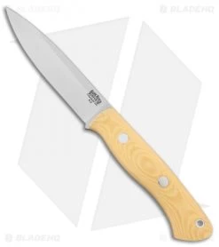 Bark River Knives Aurora Bushcraft Knife Ivory Canvas Micarta (4.5" Satin)