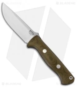 Bark River Knives Bravo 1 Fixed Blade Knife Green Canvas Micarta (4.25" CPM-3V)