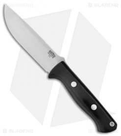 Bark River Bravo 1.25 Fixed Blade Knife Black Canvas Micarta (5" A2 Satin)