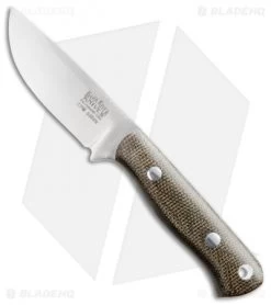 Bark River Bravo-Micro Fixed Blade Knife Green Micarta (2.25" Satin)