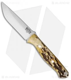 Bark River Bravo EDC Fixed Blade Knife Antique Stag Bone (3.25" A2 Satin)