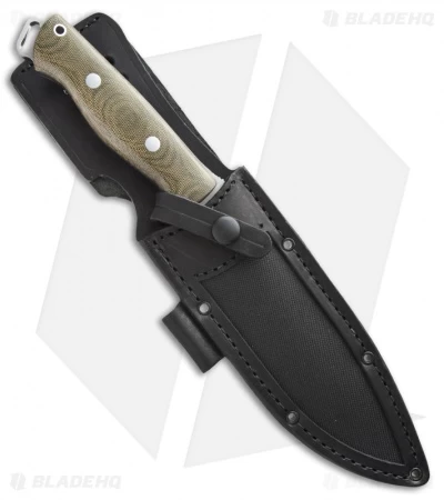 Bark River Knives Bravo Strike Force Knife Green Canvas Micarta (6.75" Satin) - Image 2