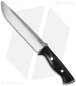 Bark River Knives Bravo II Black Canvas Micarta Fixed Blade Knife (7" Plain)