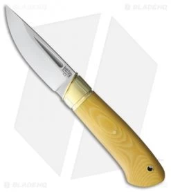 Bark River Brokk Fixed Blade Knife Antique Ivory Micarta (3.5" Satin)