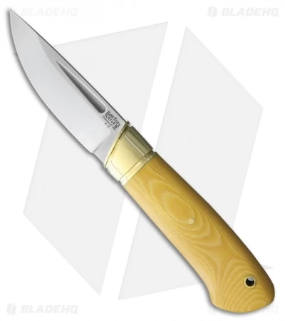 Bark River Brokk Fixed Blade Knife Antique Ivory Micarta (3.5" Satin)