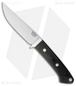 Bark River Classic Clip Point Hunter Fixed Blade Knife Black Micarta (4.5" 3V)
