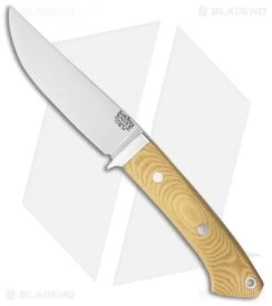 Bark River Classic Clip Point Hunter Fixed Blade Knife Ivory Micarta (4.5" 3V)