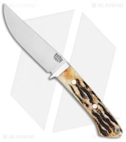 Bark River Classic Clip Point Hunter Fixed Blade Knife Stag Bone (4.5" CPM-3V)