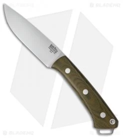 Bark River Fox River Fixed Blade Knife Green Canvas Micarta (4" A-2)
