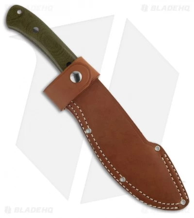 Bark River Knives Grasso Bolo I Knife Green Canvas Micarta (7.5" Plain) - Image 2