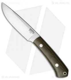 Bark River Knives Highland Special Fixed Blade Knife Green Micarta (4" Satin)