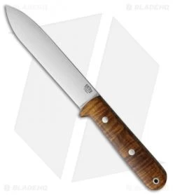 Bark River Kephart Fixed Blade Knife Dark Curly Maple (5.125" Satin CPM-4V)