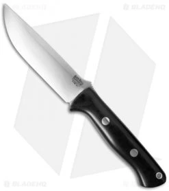Bark River Knives Bravo 1.25 Fixed Blade Knife Black Canvas Micarta (5" CPM-3V)