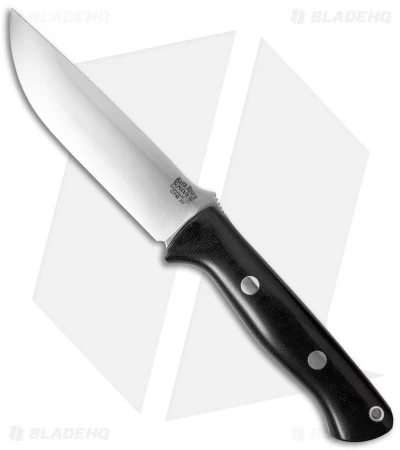 Bark River Knives Bravo 1.25 Fixed Blade Knife Black Canvas Micarta (5" CPM-3V)