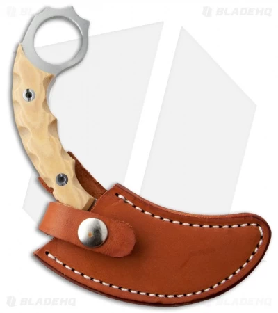 Bark River Ghost II Fixed Blade Knife Antique Ivory Micarta (3.5" Satin) - Image 2