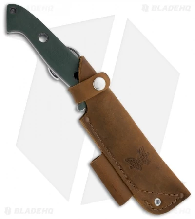 Benchmade 162 Bushcrafter Sibert Fixed Blade Knife Green G-10 (4.43" Satin) 162 - Image 2