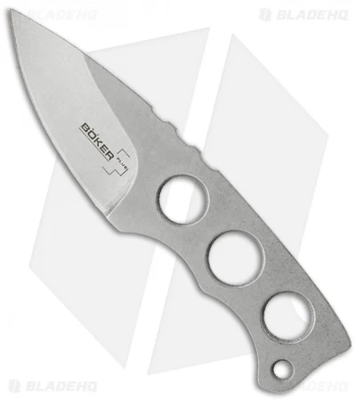 Boker Plus Mega Mini Fixed Blade Neck Knife (2" Stonewash) 02BO258