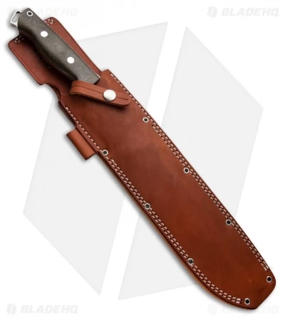 Bark River Knives Bravo 3 Green Canvas Micarta Fixed Blade Knife (11.5" Plain) - Image 2