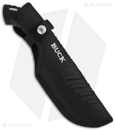 Buck Knives Buck Omni Hunter 12PT Knife Black Fixed Blade (4" Satin Plain) 0392BKS - Image 2