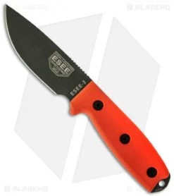 ESEE Knives ESEE-3PM-MB-OD Modified Knife Orange G10 & MOLLE (3.88" Green Plain)