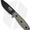 ESEE Knives ESEE-3MIL-P Knife Green Sheath & MOLLE Back (3.88" Black)