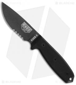ESEE Knives ESEE-3S-TG-B Knife Black G-10 (3.88" Gray Serr)